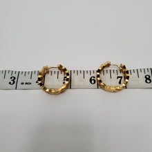 Load image into Gallery viewer, 18K ITALIAN GOLD PLATED CZ HOOP EARRINGS