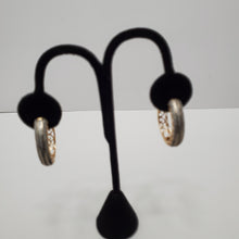Load image into Gallery viewer, 18K ITALIAN GOLD PLATED CZ HOOP EARRINGS