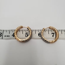 Load image into Gallery viewer, 18K ITALIAN GOLD PLATED CZ HOOP EARRINGS