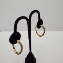 Load image into Gallery viewer, 18K ITALIAN GOLD PLATED CZ HOOP EARRINGS
