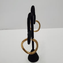 Load image into Gallery viewer, 18K ITALIAN GOLD PLATED CZ HOOP EARRINGS