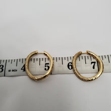 Load image into Gallery viewer, 18K ITALIAN GOLD PLATED CZ HOOP EARRINGS