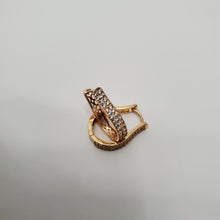 Load image into Gallery viewer, 18K ITALIAN GOLD PLATED CZ HOOP EARRINGS