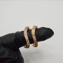Load image into Gallery viewer, 18K ITALIAN GOLD PLATED CZ HOOP EARRINGS
