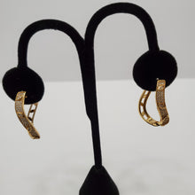 Load image into Gallery viewer, 18K ITALIAN GOLD PLATED CZ HOOP EARRINGS