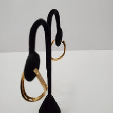 Load image into Gallery viewer, 18K ITALIAN GOLD PLATED CZ HOOP EARRINGS
