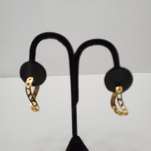 Load image into Gallery viewer, 18K ITALIAN GOLD PLATED CZ HOOP EARRINGS