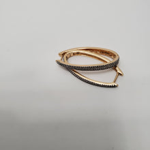 Load image into Gallery viewer, 18K ITALIAN GOLD PLATED CZ HOOP EARRINGS