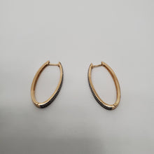 Load image into Gallery viewer, 18K ITALIAN GOLD PLATED CZ HOOP EARRINGS