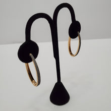 Load image into Gallery viewer, 18K ITALIAN GOLD PLATED CZ HOOP EARRINGS