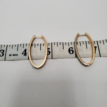 Load image into Gallery viewer, 18K ITALIAN GOLD PLATED CZ HOOP EARRINGS