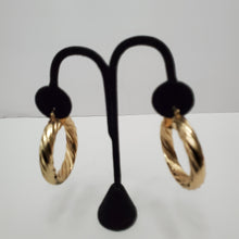 Load image into Gallery viewer, 18K ITALIAN GOLD PLATED TWISTED HOOP EARRINGS