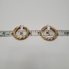 Load image into Gallery viewer, 18K ITALIAN GOLD PLATED TWISTED HOOP EARRINGS