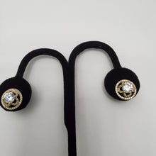 Load image into Gallery viewer, 18K ITALIAN GOLD PLATED CZ STUD  EARRINGS