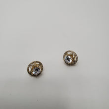 Load image into Gallery viewer, 18K ITALIAN GOLD PLATED CZ STUD  EARRINGS