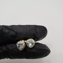 Load image into Gallery viewer, 18K ITALIAN GOLD PLATED CZ STUD  EARRINGS
