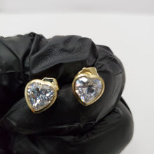Load image into Gallery viewer, 18K ITALIAN GOLD PLATED CZ STUD  EARRINGS