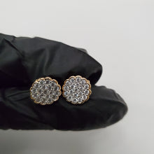 Load image into Gallery viewer, 18K ITALIAN GOLD PLATED CZ STUD  EARRINGS