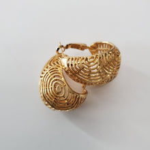 Load image into Gallery viewer, 18K ITALIAN GOLD PLATED CURVED EARRINGS