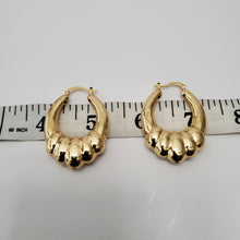 Load image into Gallery viewer, 18K ITALIAN GOLD PLATED CHUNKY HOOP EARRING