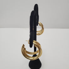 Load image into Gallery viewer, 18K ITALIAN GOLD PLATED CURVED EARRING