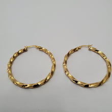 Load image into Gallery viewer, 18K GOLD PLATED THIN TWISTED EARRINGS