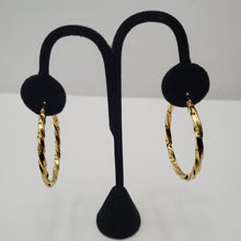 Load image into Gallery viewer, 18K GOLD PLATED THIN TWISTED EARRINGS