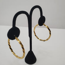 Load image into Gallery viewer, 18K GOLD PLATED THIN TWISTED EARRINGS