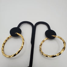 Load image into Gallery viewer, 18K GOLD PLATED THIN TWISTED EARRINGS