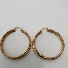 Load image into Gallery viewer, 18K GOLD PLATED ROUND HOOP EARRINGS