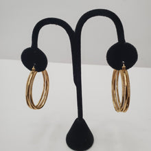 Load image into Gallery viewer, 18K GOLD PLATED ROUND HOOP EARRINGS