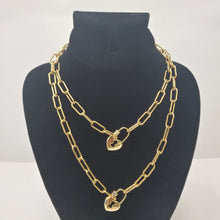 Load image into Gallery viewer, 18K GOLD PLATED DOUBLE LAYERED HEART NECKLACE