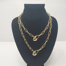 Load image into Gallery viewer, 18K GOLD PLATED DOUBLE LAYERED HEART NECKLACE