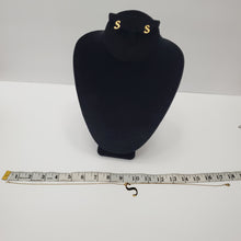 Load image into Gallery viewer, 18K GOLD PLATED ALPHABET S EARRING AND PENDANT SET