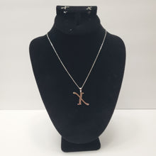 Load image into Gallery viewer, SLIVER ALPHABET X EARRING AND PENDANT