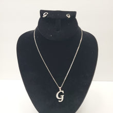 Load image into Gallery viewer, SLIVER ALPHABET G EARRING AND PENDANT