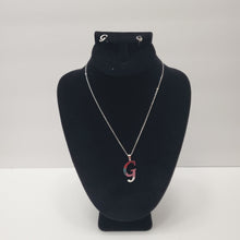 Load image into Gallery viewer, SLIVER ALPHABET G EARRING AND PENDANT