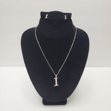 Load image into Gallery viewer, SLIVER ALPHABET I EARRING AND PENDANT