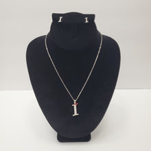 Load image into Gallery viewer, SLIVER ALPHABET I EARRING AND PENDANT