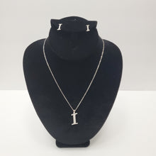 Load image into Gallery viewer, SLIVER ALPHABET I EARRING AND PENDANT