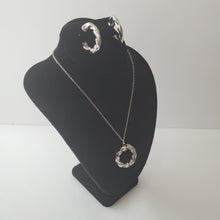 Load image into Gallery viewer, 18K WHITE GOLD PLATED CURVED TWISTED HOOP SET