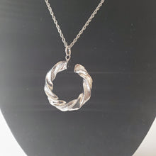 Load image into Gallery viewer, 18K WHITE GOLD PLATED CURVED TWISTED HOOP SET