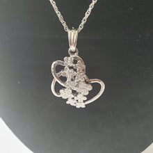 Load image into Gallery viewer, 18K  WHITE GOLD PLATED FLOWER DESIGN SET