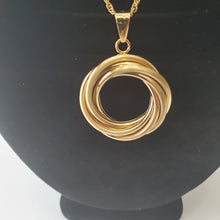 Load image into Gallery viewer, 18K GOLD PLATED TWISTED WREATH DESIGN EARRING, NECKLACE & PENDANT SET