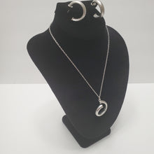 Load image into Gallery viewer, 18K WHITE GOLD PLATED EARRING, NECKLACE & PENDANT SET