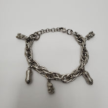 Load image into Gallery viewer, 18K WHITE GOLD PLATED SMALL TEDDY CHARM BRACELET