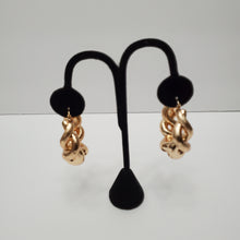 Load image into Gallery viewer, 18K ROSE GOLD PLATED TWISTED CHUNKY HOOP EARRINGS