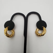 Load image into Gallery viewer, 18K GOLD PLATED STAINLESS STEEL CHUNKY TWISTED HOOP EARRINGS