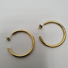 Load image into Gallery viewer, 18K GOLD PLATED STAINLESS STEEL HOOP EARRINGS