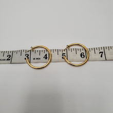 Load image into Gallery viewer, 18K GOLD PLATED STAINLESS STEEL HOOP EARRINGS